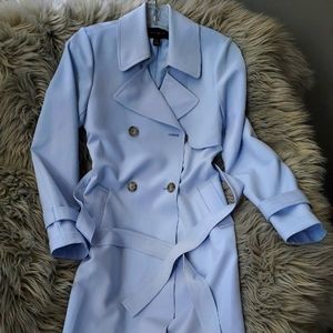 Trench coat powder blue ann taylor